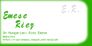 emese riez business card